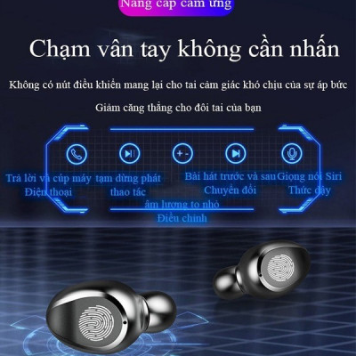 Tai Nghe Bluetooth Không Dây Lanith 5.0 TWS F9 - Tai Nghe Airpord Cao Cấp - Tai Nghe Bluetooth Nhét Tai Kiểu Dáng Độc Đáo, Nhỏ Gọn - Âm Thanh Mềm Mượt, Thoải Mái, Không Làm Nhức Tai - Hàng Nhập Khẩu - TAI000F9B