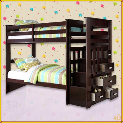 Giường 2 tầng Tundo màu trắng 1m/1m4