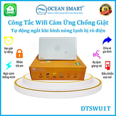 Công Tắc Thông Minh Wifi, Công Tắc Chống Giật Cho Bình Nóng Lạnh Hunonic Datic - DTSWU1