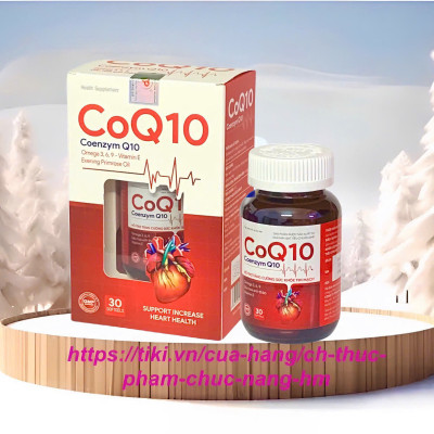 CoQ10 Coenzym Q10-  lọ 30 viên nang - Hỗ trợ tăng cường sức khỏe tim mạch