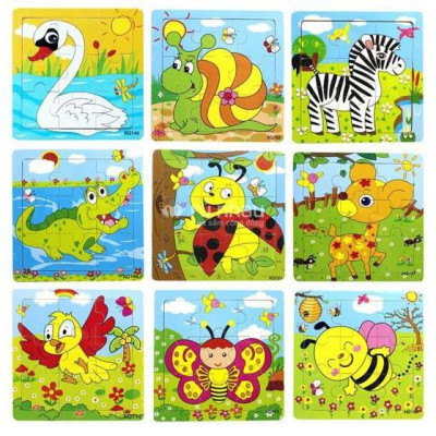 Combo 20 Tranh Ghép Bằng Gỗ 2D và 3D Hình Con Vật Và Phương Tiện Giao Thông