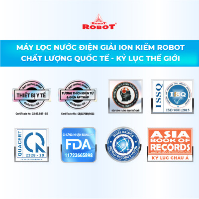 Máy Lọc Nước Điện Giải Ion Kiềm ROBOT IonQueen 912 Chế Độ Nóng Nguội Lạnh - Hàng Chính Hãng