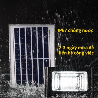 Đèn năng lượng mặt trời 100W 200W 300W 400W  đèn  chống nước,Ánh sáng sân vườn năng lượng mặt trời LED Đèn năng lượng mặt trời với chỉ báo pin