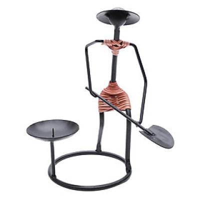 Chân Đế Nến Mỹ Thuật Eden Candle Hình Người Cầm Xẻng EDC-N035