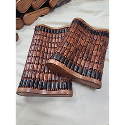 Gối Công Thái Học - Gối Hạt Gỗ Trắc Miếng Kích Thước 36cmx24cmx8/4cm ( video , hình thật )