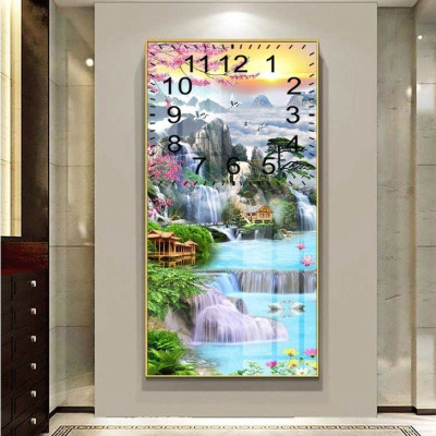 TRANH TRÁNG GƯƠNG-TRANH ĐỒNG HỒ TRÁNG GƯƠNG PHONG THỦY HỮU TÌNH( TẶNG KÈM ĐINH 3 CHÂN) 