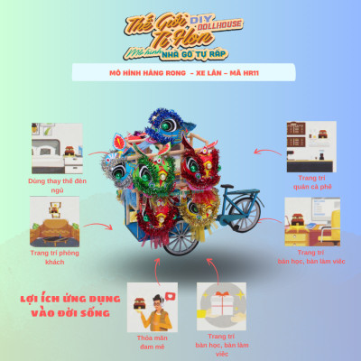 MÔ HÌNH TỰ LẮP RÁP DIY SÀI GÒN XƯA - XE LÂN - HR11