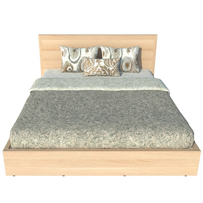 Giường ngủ cao cấp Tundo màu vàng sồi 140cm x 200cm