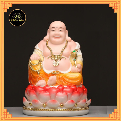 Tượng phật di lặc Như Ý may mắn cao 27cm tượng phong thủy trang trí đồ thờ cúng - shop Diệu Tâm