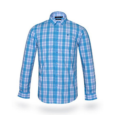 Áo sơ mi nam KHATOCO dài tay kẻ caro A1MD468S1-CNCR063-2408-D