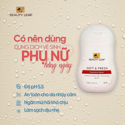 Dung Dịch Vệ Sinh Golden Health Soft & Fresh Feminine Wash Beauty Leaf 150g (PH 5.5), Giúp Ngăn Ngừa Và Hỗ Trợ Giảm Các Bệnh Phụ Khoa, Để Chị Em Phụ Nữ Luôn Thơm Tho Tự Tin Suốt Ngày Dài - PHỤNG BEAUTY