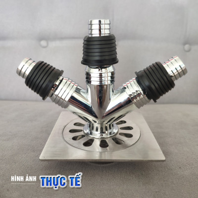 Bộ thoát nước máy giặt, thoát nước thải, nước thoát sàn nhà tắm, vệ sinh kiêm chống mùi hôi, ngăn côn trùng trào ngược – Bộ chia 3, MIHOCO 31