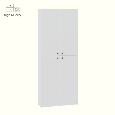 HAPPY FURNITURE , Kệ sách 6 tầng 4 cửa mở - CATY, KSA_078 , 80cm x 30cm x 202cm DxRxC