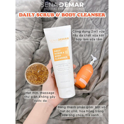 Muối tắm tẩy tế bào chết body SENADEMAR 200ml trắng da,sáng mịn hạn 2027