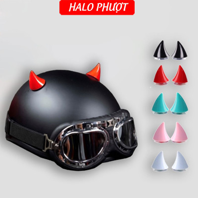 (Có Đế - Tặng keo) Sừng mini gắn nón bảo hiểm - phụ kiện nón bảo hiểm