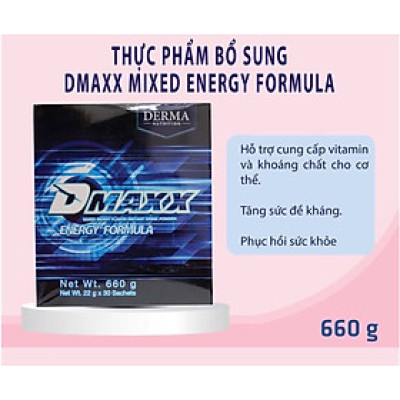 DMAXX thức uống bổ sung vitamin năng lượng có đường DAMODE 53 gói màu xanh mỗi gói 22gr