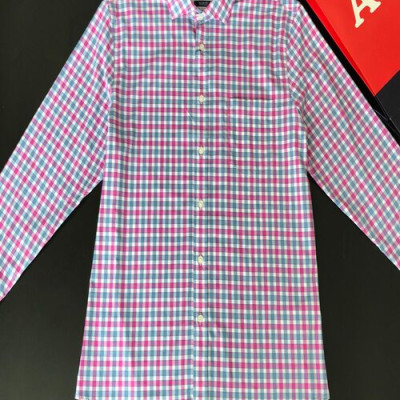 ÁO SƠ MI KẺ DÀI TAY DÁNG SLIMFIT MÃ ALGS186