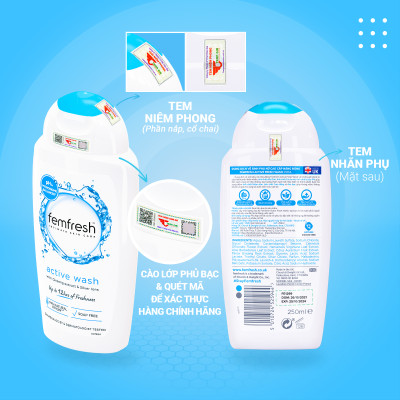 Dung dịch vệ sinh Anh Femfresh soothing wash giúp làm sạch sẽ, thơm mát, ngăn ngừa viêm, ngứa, nấm phụ khoa - QuaTangMe Extaste