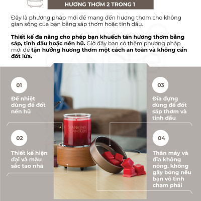 Máy khuếch tán hương thơm 2 trong 1 - Sand Stone