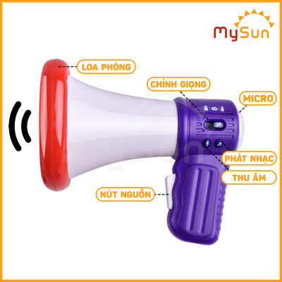 Loa đồ chơi cho bé loa mini thay đổi giọng nói phát thanh cầm tay tặng PIN