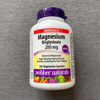[Webber Naturals] Viên Uống Bổ Sung Magnesium Bisglycinate 200mg - 120 Viên - Hàng Công Ty