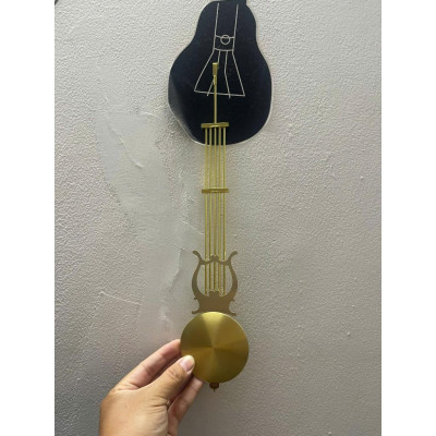Cây lắc đồng hồ treo tường cao cấp 30cm – Cây lắc hợp kim mạ vàng bóng, dùng cho đồng hồ gỗ lũa, đồng hồ cổ