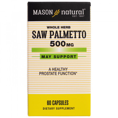 Viên Uống Tiền Liệt Tuyến Mason Natural Saw Palmetto Hỗ Trợ Tăng Cường Sức Khỏe Tuyến Tiền Liệt 60 Viên/Hộp