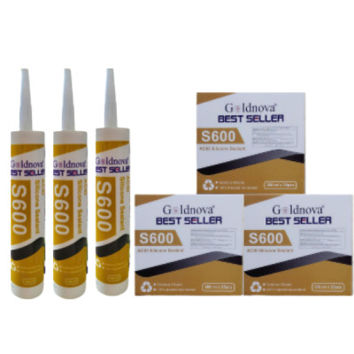 Keo Silicone S600-5 Hộp; Hộp=25 Lon/300ml; Màu Trong