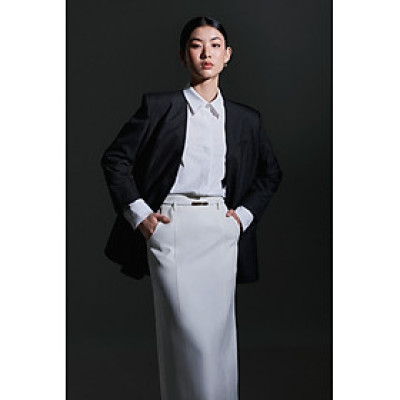 Áo blazer vai rộng Vincent thiết kế cao cấp WHITE CHIC