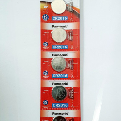 Vỉ 5 viên Pin nút Panasonic 3V CR-2016/5BE - Hàng chính hãng