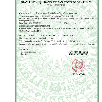 Viên uống giảm phì đại tuyền liệt tuyến Prosplex For Men Olympian Labs Mỹ 30 Viên - hỗ trợ sinh lý nam