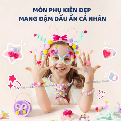 Kẽm nhung làm hoa, kẹp tóc handmade Mideer Chenille Stem Craft Collection
