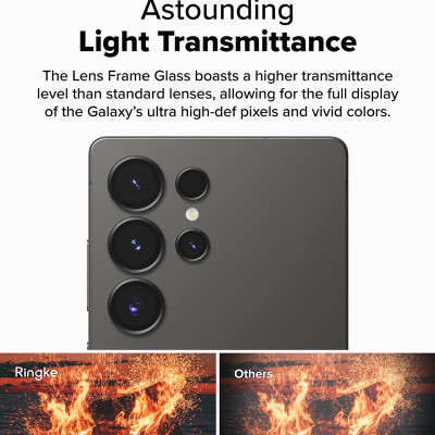 Bộ 2 dán camera cho Samsung Galaxy S25 Ultra RINGKE Lens Frame Glass - Hàng Chính Hãng