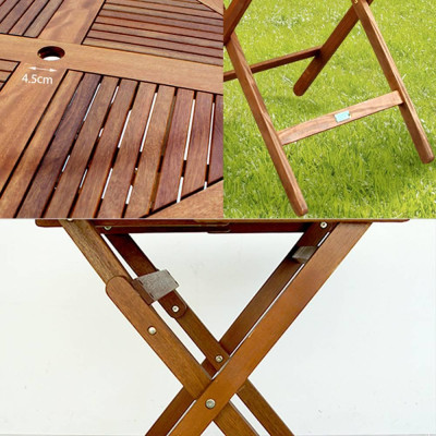 Bàn Xếp Gorontalo 600 IBIE NT4012 (70 x 70 x 72 cm) - Nâu