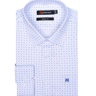 Áo sơ mi nam tay dài form ôm suông Khatoco A1MD518T1-CNIN304-2502-D