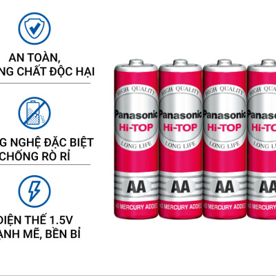 Bộ 4 Viên Pin Panasonic AA R6DT/4S