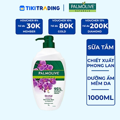 Sữa tắm Palmolive mịn màng quyến rũ 95% chiết xuất từ phong lan 1 Lít