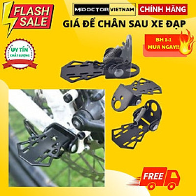 Giá để chân sau xe đạp trọn bộ 2 chiếc hợp kim sắt + sơn tĩnh điện chính hãng miDoctor