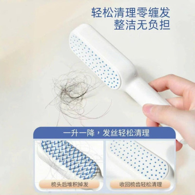 Lược Chải Tóc Tự Làm Sạch, Lược Chống Tĩnh Điện  ABS Có Thể Thu Vào - giao mầu ngẫu nhiên