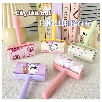Cây Lăn Bụi Quần Áo Kèm  6 Lõi Thay Thế – Làm Sạch Nhanh, Gọn, Tiện Lợi