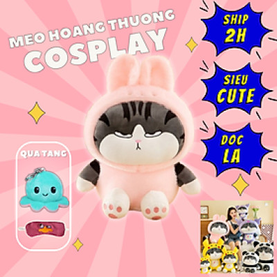 Gấu bông mèo hoàng thượng – Quà tặng thú nhồi bông mèo mặt quạu siêu dễ thương – Size từ 25 đến 60 cm – Gối ôm cho bé ngủ ngon