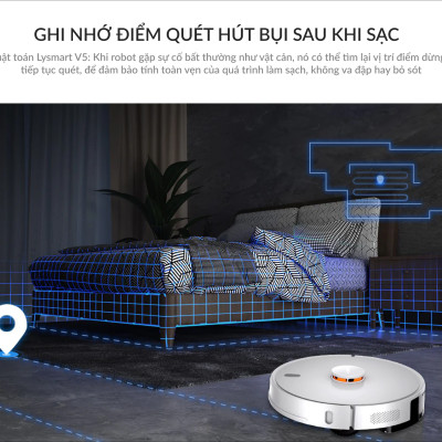 Robot hút bụi Lydsto R1 PRO thông minh có định vị bằng hệ thống cảm biến LDS - Hàng chính hãng