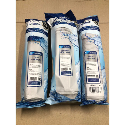 [Combo] Bộ 3 Lõi Lọc Hòa Phát 123 - Hàng chính hãng - Dùng thay cho máy lọc nước RO