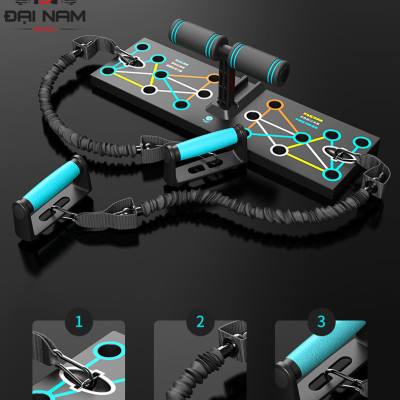 Bộ Dụng Cụ Chống Đẩy Đa Năng 3 Trong 1 Tích Hợp Tập Bụng,Dây Kéo Tay 