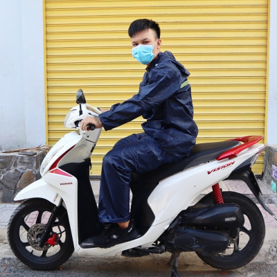 Bộ áo mưa 2XL vải dù cao cấp ,chống thấm ,chống nước ,dày , trang nhã nhỏ gọn tiện dụng mang theo cho cả nam và nữ