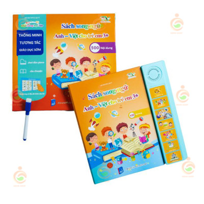 (Bản nâng cấp 2022) Sách nói Điện tử Song ngữ Anh - Việt cho trẻ em - Sách điện tử đa chức năng giáo dục sớm