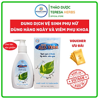 Dung Dịch Vệ Sinh Nano AloVera Chai Lớn (150ml) - Hỗ Trợ Điều Trị Viêm Nhiễm Phụ Khoa Nam Nữ Women