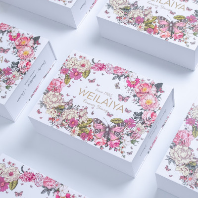 Set quà tặng cao cấp WEILAIYA: Combo Sữa tắm Hoa Hồng và Kem body dưỡng da ban ngày có chống nắng