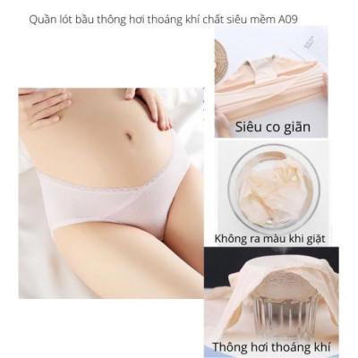 Quần lót bầu, chip bầu cạp chéo Azuno A09 thông hơi, kháng khuẩn, thoáng khí, siêu mềm mại