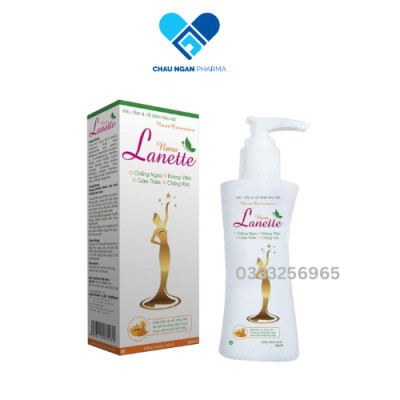 Gel Vệ Sinh Phụ Nữ Nghệ Nano LANETTE - Gel tắm và vệ sinh phụ nữ Chai 100 ml - BN